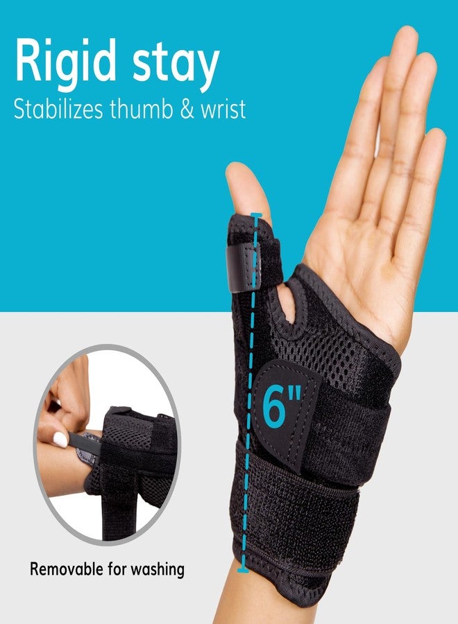 BraceAbility Trigger Thumb Splint - Jammed, Sprained or Broken CMC Joint and Wrist Spica Support Brace for Tendonitis Treatment, Arthritis Pain Relief, Carpal Tunnel Stabilizer for Right or Left Hand - Image 3