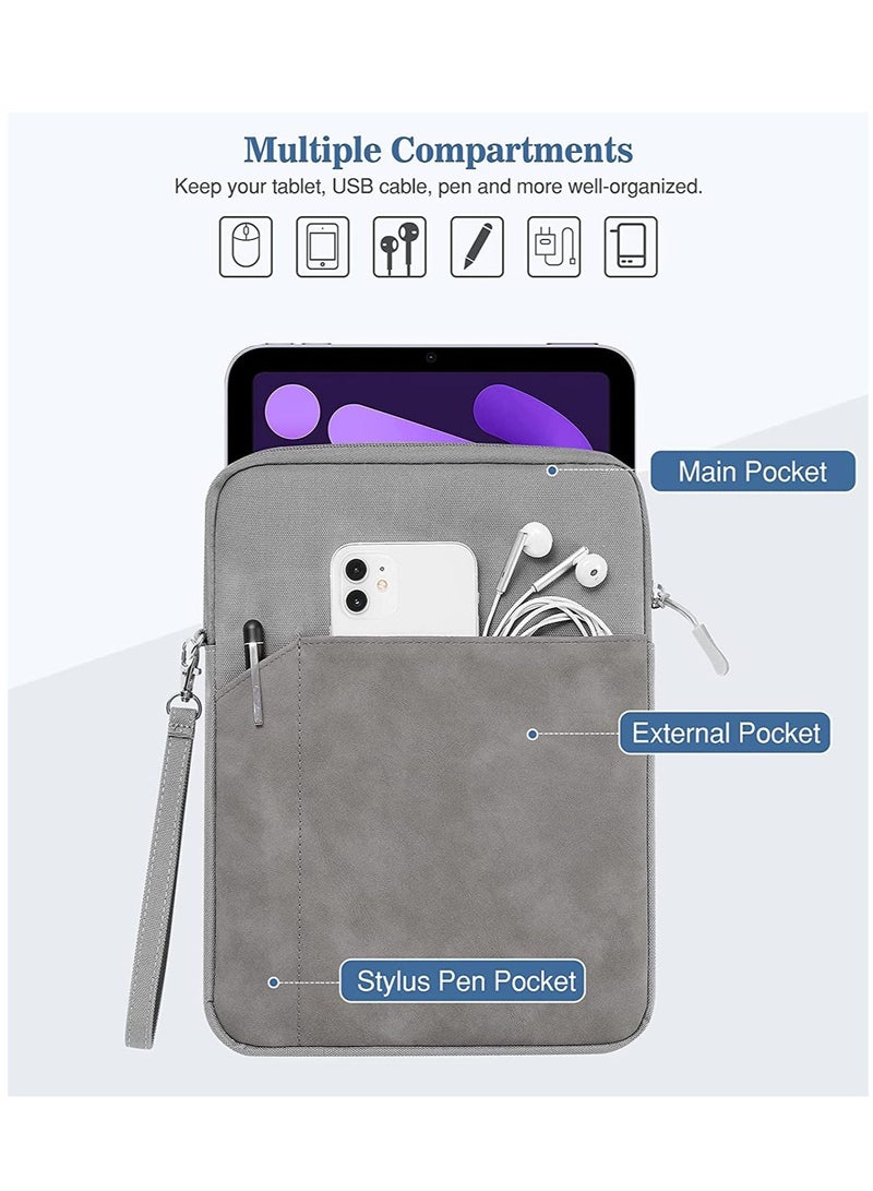 Ipad 10.9 Inch 11 Inch Tablet Sleeve Case Double Pocket Stitching Case Fits iPad air 5 10.9 inch 2022 iPad Pro 11 2021 iPad 9 /8 /7th Gen 10.2 Air 4 10.9 Grey - Image 3