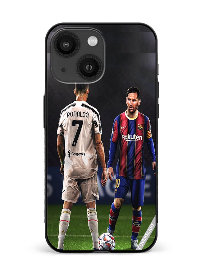 COVERSCART Protective Case Cover For Apple iPhone 13 Messi Vs Ronaldo Design Multicolour