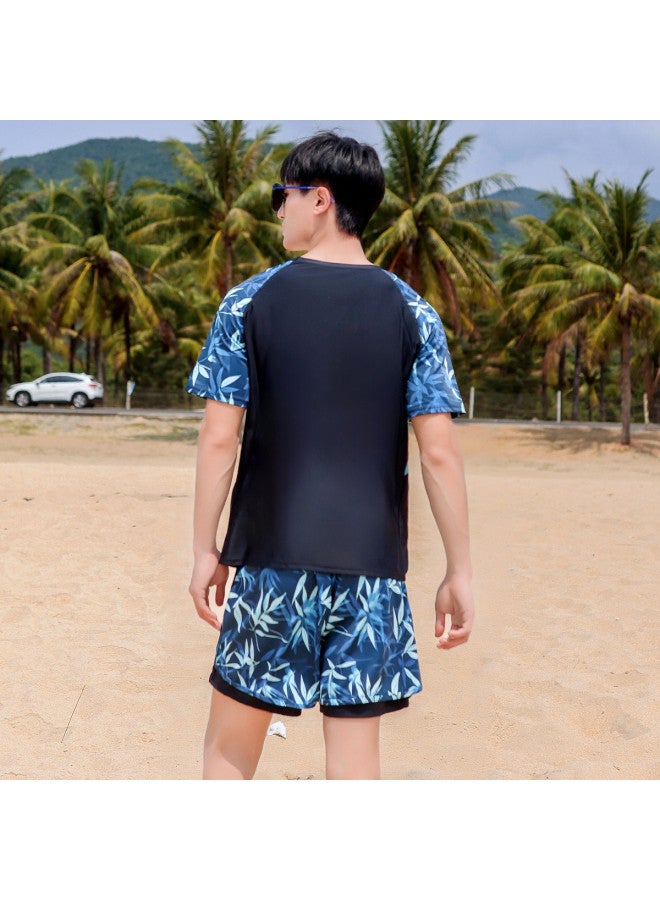 إكستيب ملابس السباحة للرجال منفصلة لمكافحة الإحراج، مقاس كبير فضفاض، مجموعة بدلة الغوص الاحترافية للسباحة - Image 4