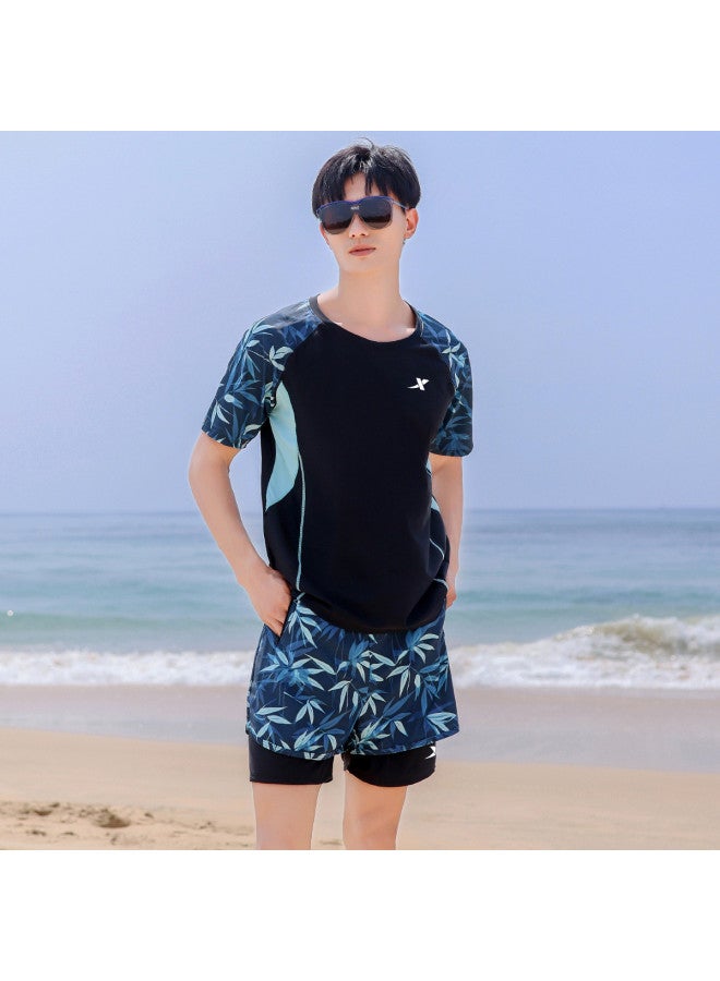 إكستيب ملابس السباحة للرجال منفصلة لمكافحة الإحراج، مقاس كبير فضفاض، مجموعة بدلة الغوص الاحترافية للسباحة - Image 5