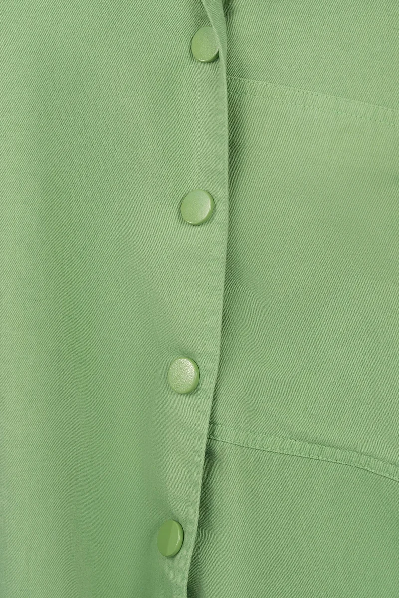 Virgio  Solid Cotton Relaxed Fit Wide Pocket Shirt for Women for Women | Best Price UAE