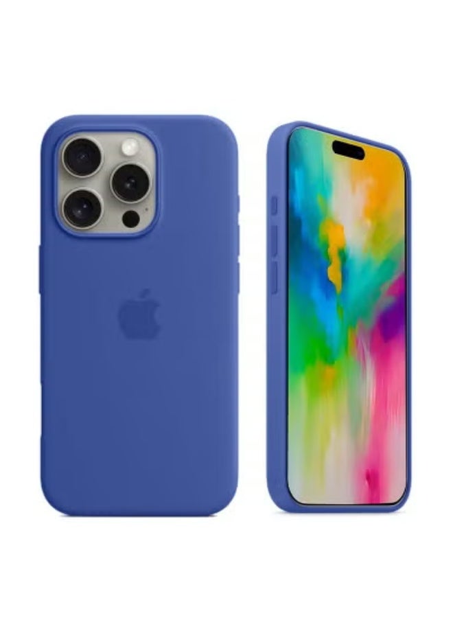 JAJEEK Apple iPhone 16 Pro Max 2024 Premium Soft Liquid Silicone Case Cover – Blue – Ultra-Slim Shockproof Back Case with Microfiber Lining, Soft-Touch Matte Finish, Scratch-Resistant, Anti-Slip Grip, Lightweight, Durable, Wireless Charging Compatible - Image 1