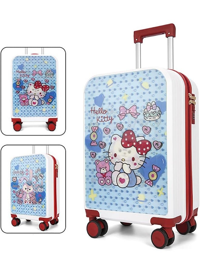 JCB CHIC Kids Luggage, 20" Carry on Suitcase with Universal wheels and 3D Transform Pattern Sticker , Travel Luggage, Lightweight Carry On Luggage, Trolley Luggage for Children Toddlers  - Image 1