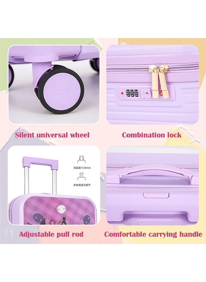 JCB CHIC Kids Luggage, 20" Carry on Suitcase with Universal wheels and 3D Transform Pattern Sticker , Travel Luggage, Lightweight Carry On Luggage, Trolley Luggage for Children Toddlers  - Image 3