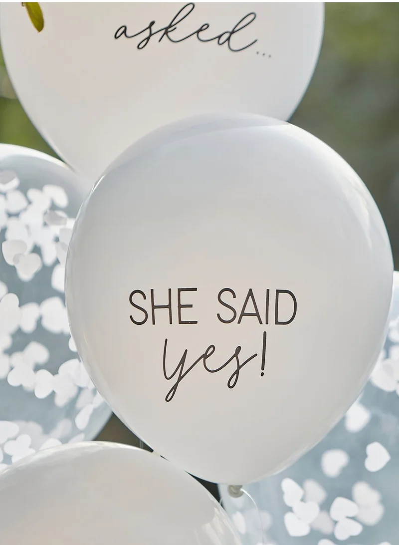 Ginger Ray Ginger Ray Engagement Balloon Bundle [White] - Wedding Party Decor