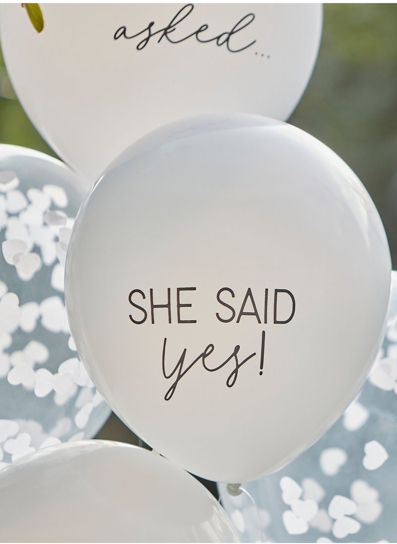 Ginger Ray - Ginger Ray Engagement Balloon Bundle [White] - Wedding Party Decor - Image 1