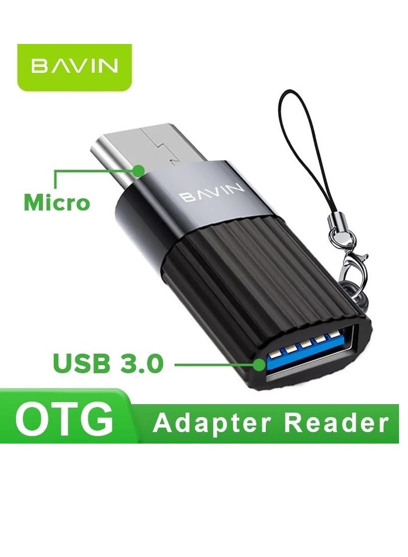 Bavin Micro USB OTG Adapter To USB 3.0 Black - Image 1