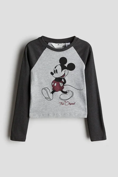 اتش اند ام Print-Motif Jersey Top