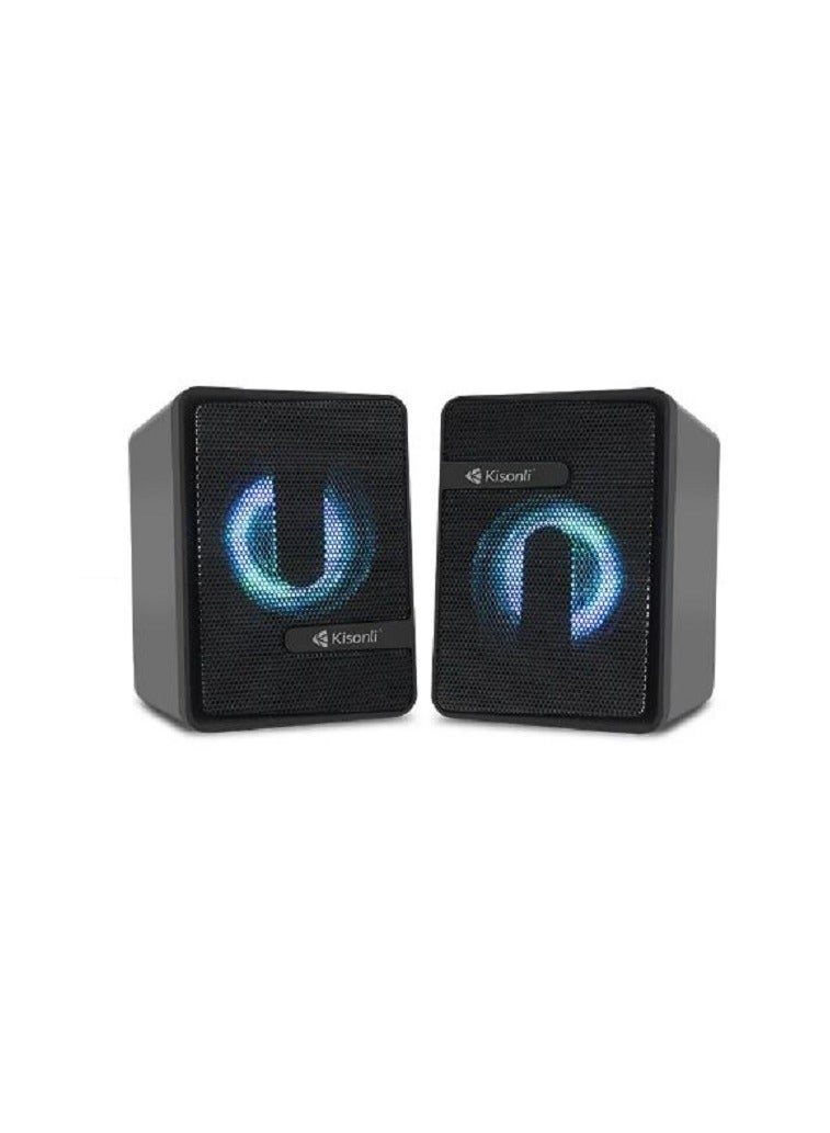 كيسونلي مكبر صوت كيسونلي L-4040، مكبر صوت مستطيل وضوء وامض رائع ومزود بمنفذ USB 2.0 - Image 3