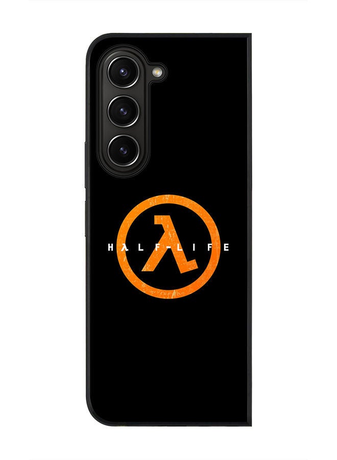 Stylizedd Rugged Black edge case for Samsung Galaxy Z Fold5, Slim fit Soft Case Flexible Rubber Edges Anti Drop TPU Gel Thin Cover -  Half-Life - Image 1