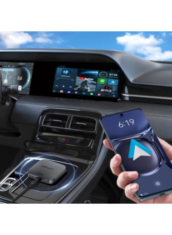 Acefast QC2 Wireless Car Adapter CarPlay / Android Auto AI Box - Image 5