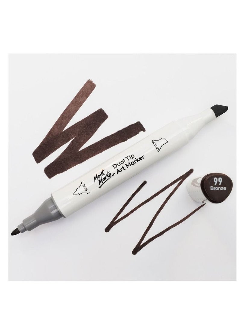 Mont Marte Dual Tip  Premium Art Marker Bronze - Image 2