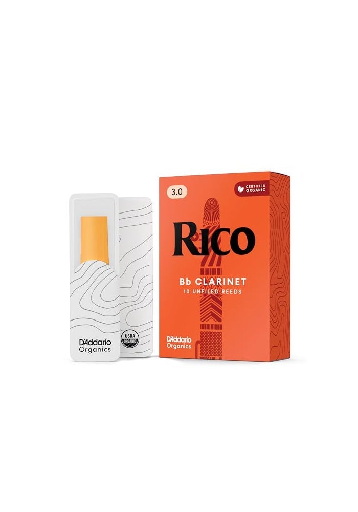 D'Addario Rico by D'Addario Bb Clarinet Reeds, Strength 3, 10-Pack - Image 1