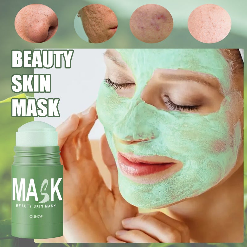 Ouhoe Green Tea Mask Stick Acne Blackhead Acne Facial Deep Cleansing Tight Pores Smear Type Mask Mud - Image 3