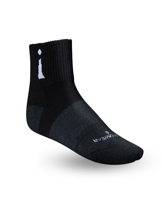 Incrediwear Active Socks - Quarter Socks and Athletic Socks for Men and Women (Black, Medium) - Image 1