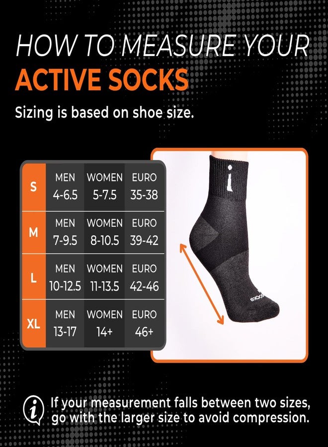 Incrediwear Active Socks - Quarter Socks and Athletic Socks for Men and Women (Black, Medium) - Image 2