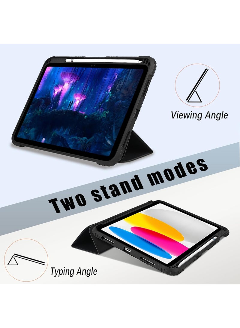 Rock Pow for iPad (A16) 11th Generation 11-inch 2025 Case/iPad10th 10.9 Inch 2022 Case，Heavy Duty Shockproof Rugged Cover，Support Auto Sleep/Wake,(Black) - Image 5