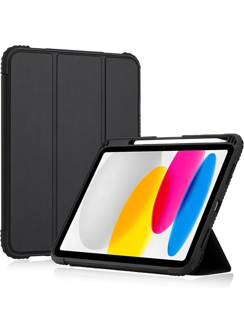 Rock Pow for iPad (A16) 11th Generation 11-inch 2025 Case/iPad10th 10.9 Inch 2022 Case，Heavy Duty Shockproof Rugged Cover，Support Auto Sleep/Wake,(Black) - Image 3