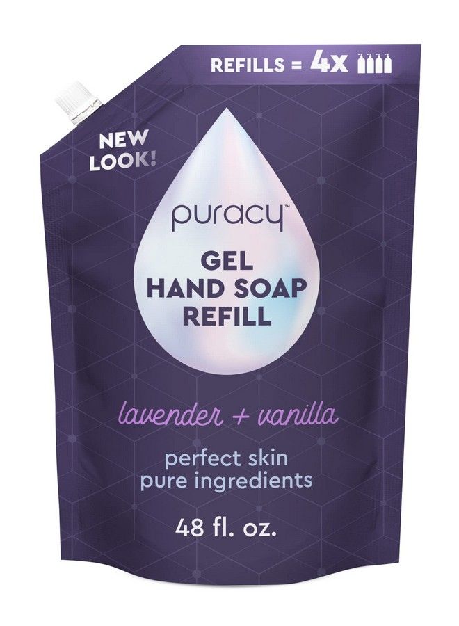 puracy Organic Hand Soap For The Professional Hand Washers We’Ve All Become Moisturizing Natural Gel Hand Wash Soap Liquid Hand Soap Refills For Soft Skin (Refill Lavender & Vanilla 48 Ounce) - Image 2
