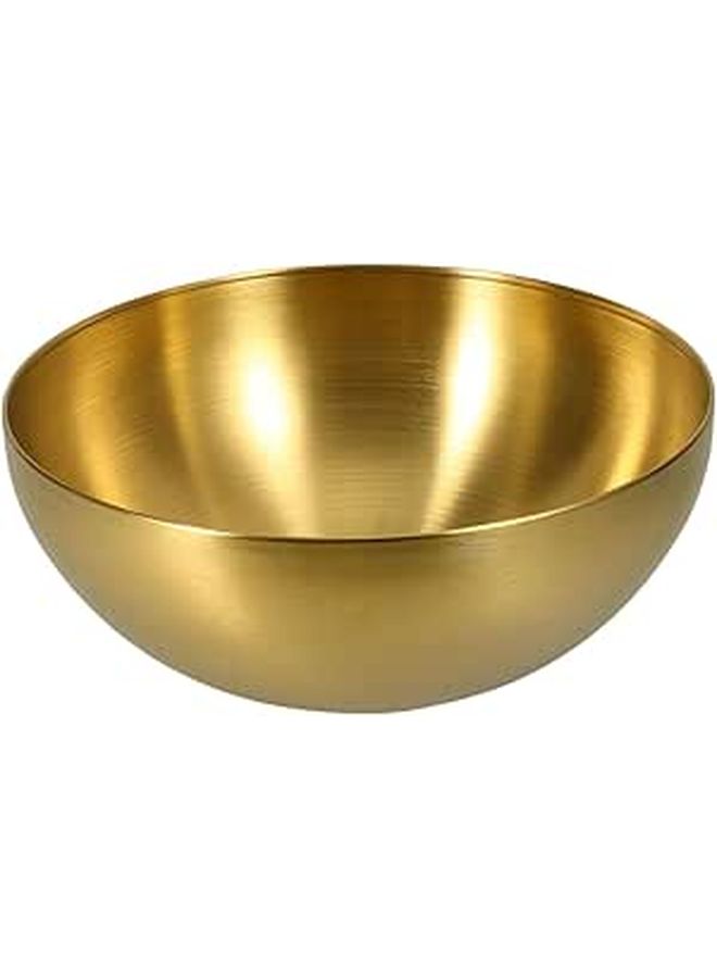 Stainless Steel Mixing Bowl 20cm Gold Salad Serving Bowl for Korean Bbq - Image 1