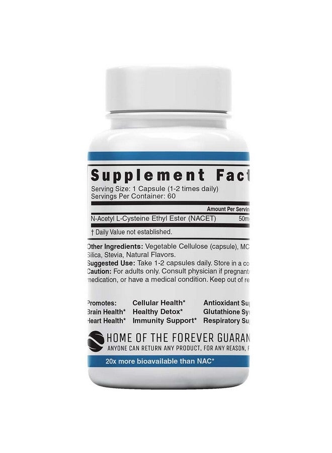 Neuro Nac Supplement Nacetyl Cysteine Ethyl Ester More Bioavailable Than Nac 600 Mg Boost Glutathione 10X More Than Liposomal Glutathione N Acetyl Cysteine Ethyl Ester 60 Capsules
