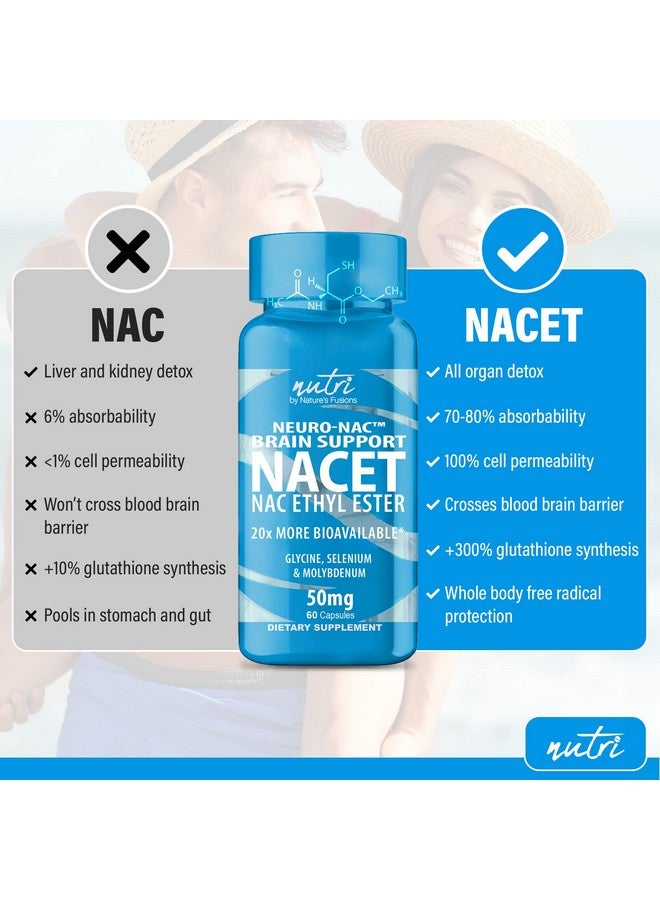 Neuro Nac Supplement Nacetyl Cysteine Ethyl Ester More Bioavailable Than Nac 600 Mg Boost Glutathione 10X More Than Liposomal Glutathione N Acetyl Cysteine Ethyl Ester 60 Capsules