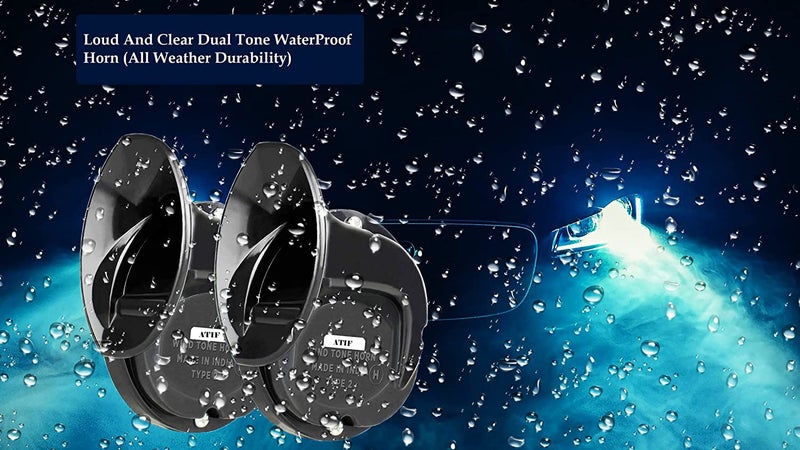 ATIF Sample Horn Creta CAR Sound (Low + High) Compatible Dual Tone (Black) Pack of 2 - Image 3