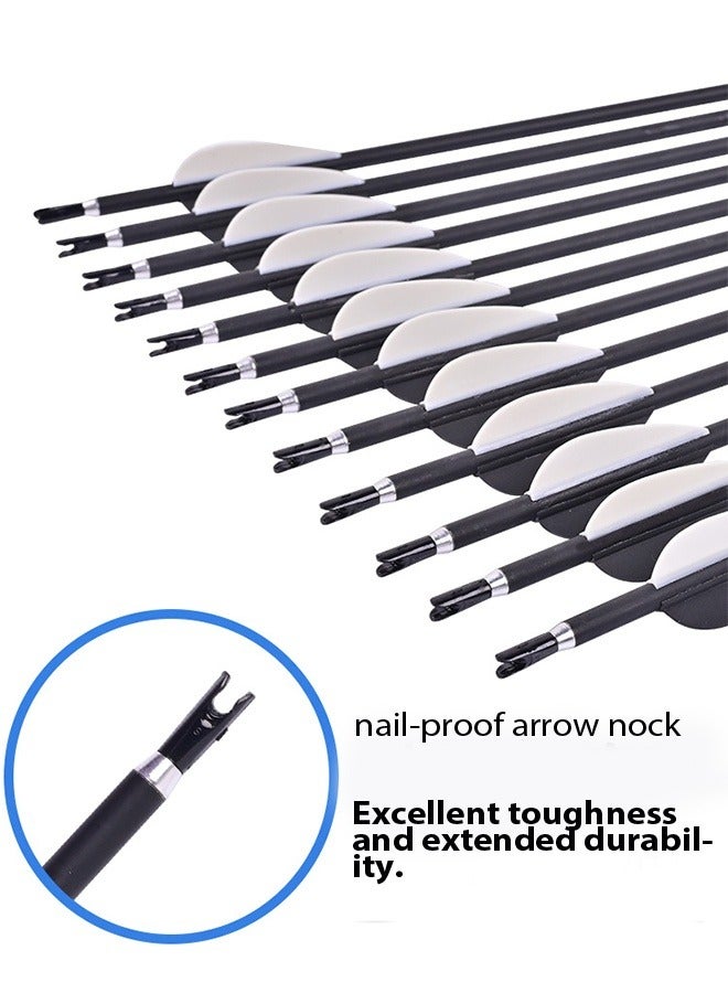 Gasin 6-Pack 6mm Carbon Steel Arrows, 79.5cm Length, Waterdrop Fletching, Nail-Proof Nock – Ideal for 15-30lb Bows, High Accuracy, Durable & Easy to Pull - Image 4