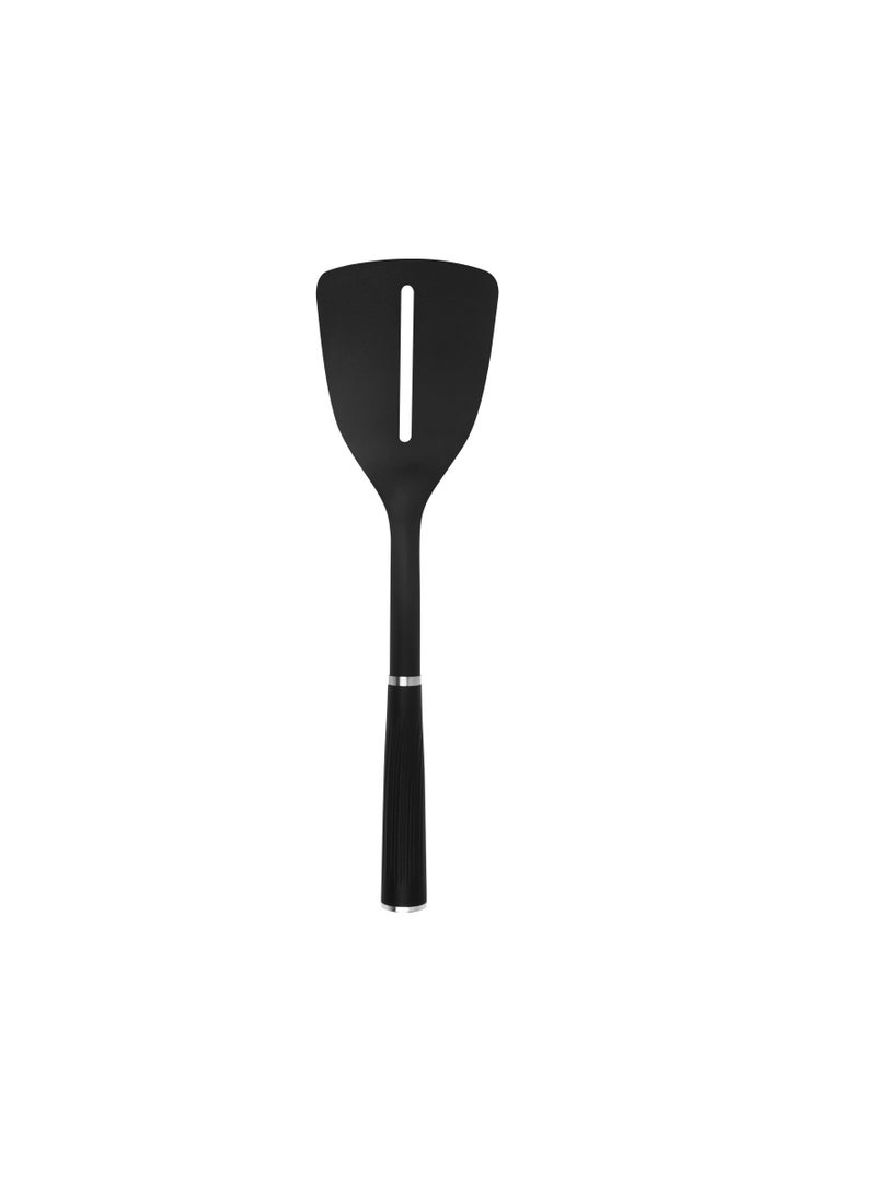Royalford Nylon Slotted Turner- RF11918| Ideal for Flipping, Tossing and Transferring Black - Image 2
