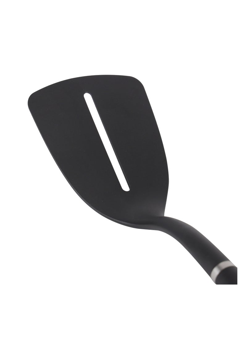 Royalford Nylon Slotted Turner- RF11918| Ideal for Flipping, Tossing and Transferring Black - Image 4