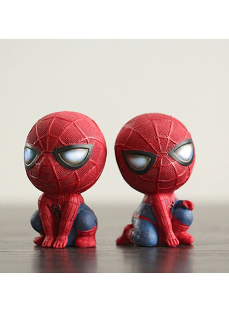 عام أعجوبة الرجل العنكبوت الرقم س الإصدار دمية نموذج دمية كتاب سطح المكتب سيارة زخرفة لعبة الصبي هدية عيد ميلاد (10 سنتيمتر) - Image 1