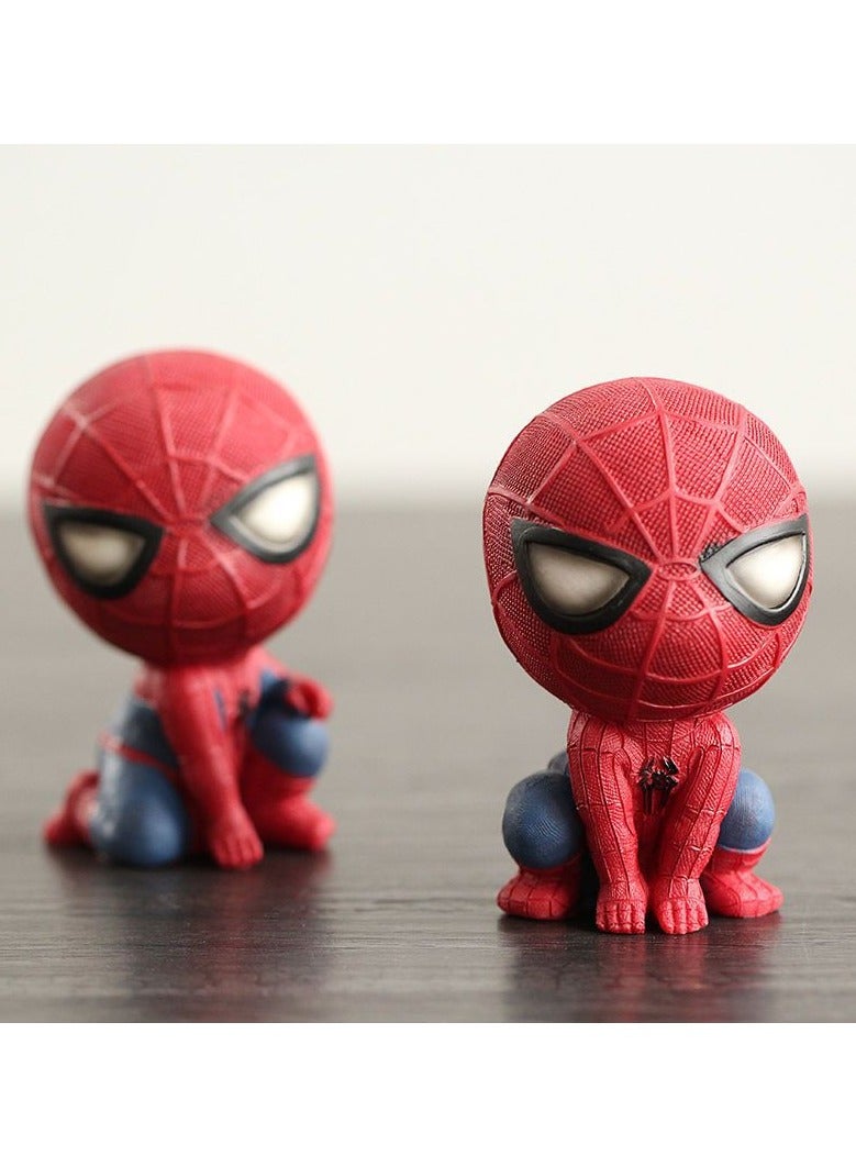 عام أعجوبة الرجل العنكبوت الرقم س الإصدار دمية نموذج دمية كتاب سطح المكتب سيارة زخرفة لعبة الصبي هدية عيد ميلاد (10 سنتيمتر) - Image 2