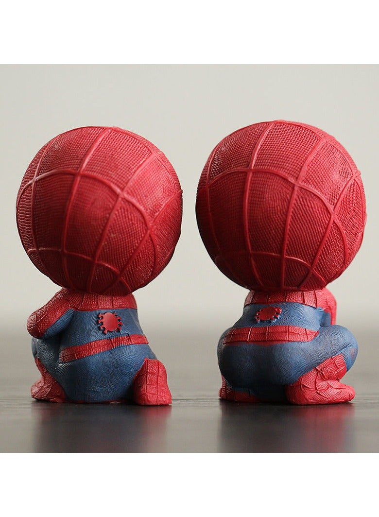 عام أعجوبة الرجل العنكبوت الرقم س الإصدار دمية نموذج دمية كتاب سطح المكتب سيارة زخرفة لعبة الصبي هدية عيد ميلاد (10 سنتيمتر) - Image 3