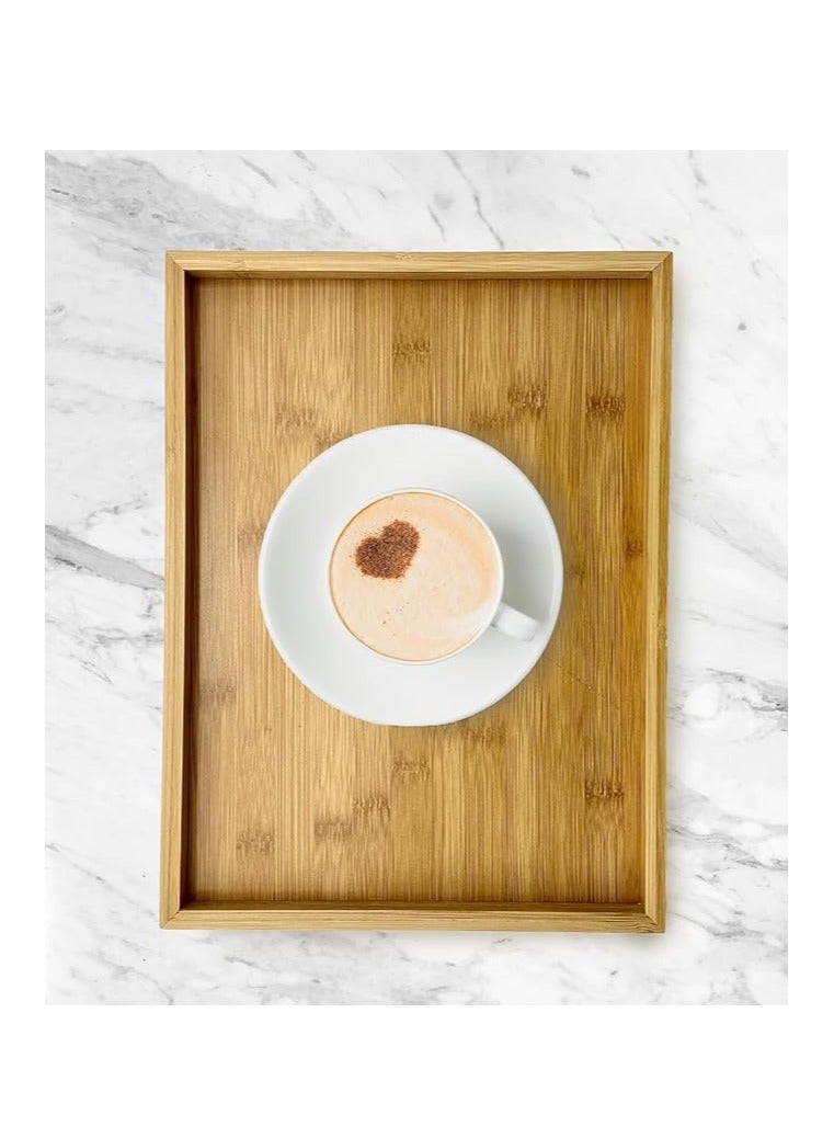 سبيس شوب صينية تقديم مستطيلة خشب بامبو - Image 4