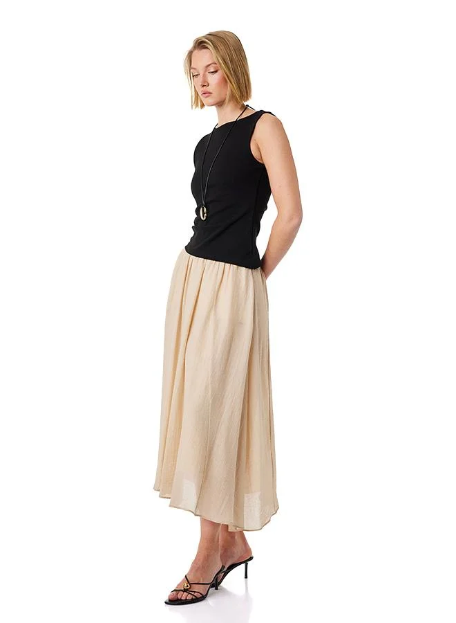 كوتون Pleated Midi Skirt