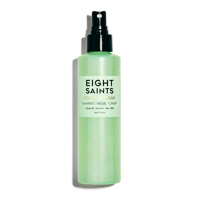 Eight Saints Coast is Clear Seaweed Anti Aging Face Toner Natural and Organic Alcohol Free Witch Hazel Toner for Face Minimizes Large Pores and Redness 6 Ounces