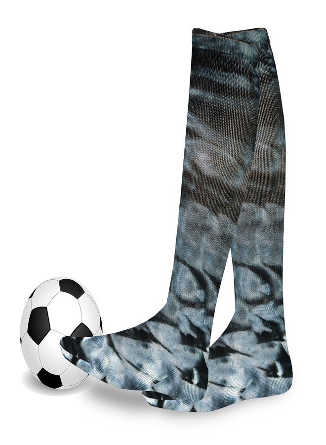 TeeHee Socks Cotton Soccer Sports Team Socks 3-Pair for Unisex Youth to Adult (Large (10-13), Tie Dye Black) - Image 3