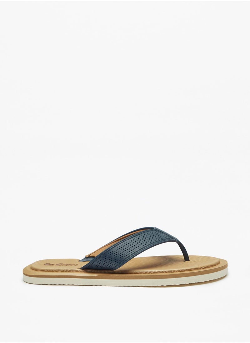 Lee Cooper Men's Perforated Texture Slip On Flip Flops  - Image 3