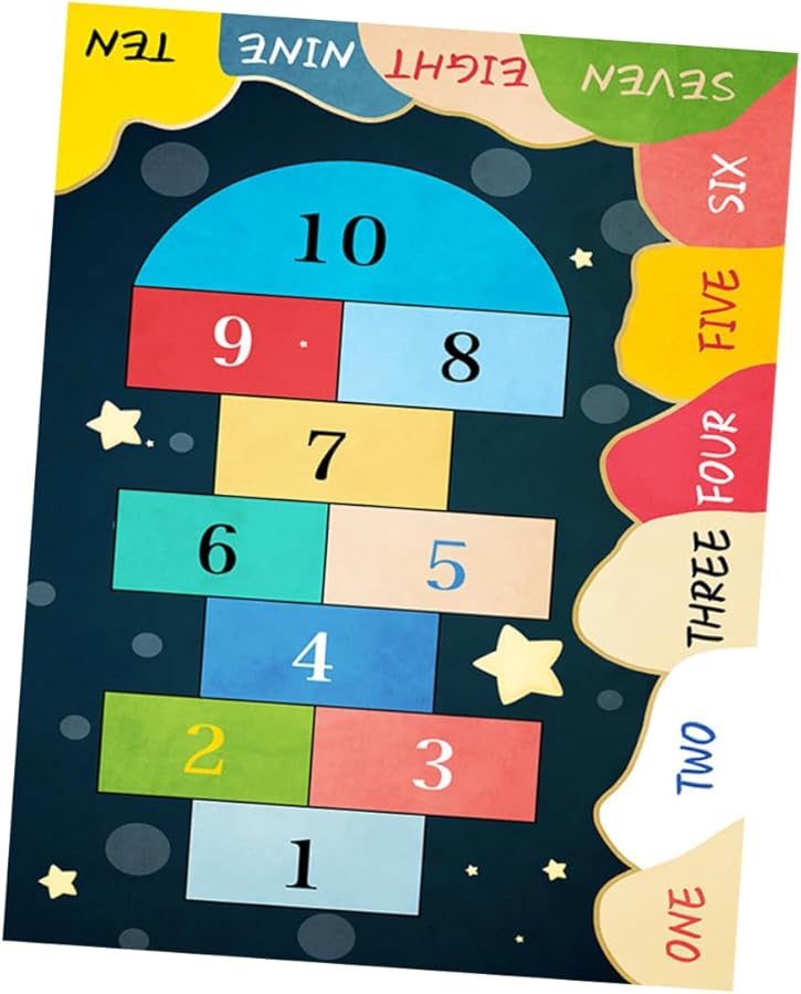 سجادة أرضية لعبة الحجلة، سجادة ناعمة لغرفة اللعب والحضانة وغرفة النوم، سجادة زخرفية - Image 2