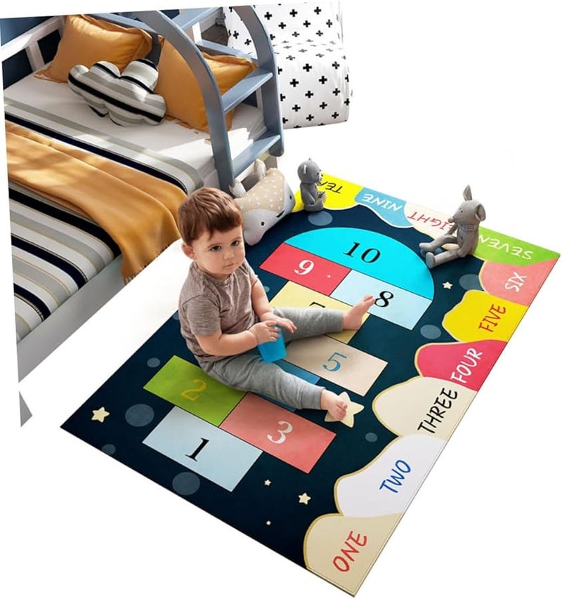 سجادة أرضية لعبة الحجلة، سجادة ناعمة لغرفة اللعب والحضانة وغرفة النوم، سجادة زخرفية - Image 3