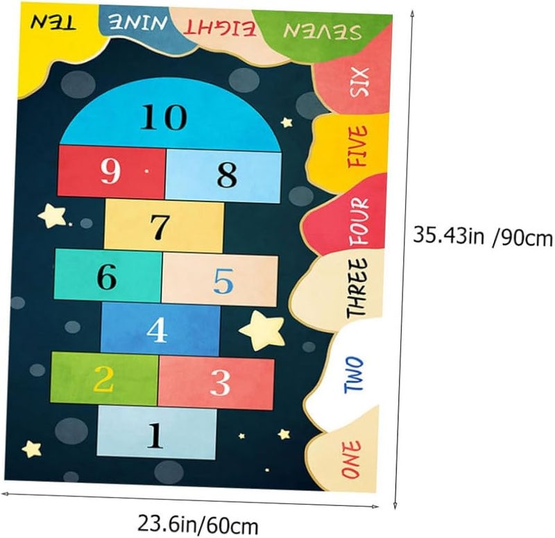 سجادة أرضية لعبة الحجلة، سجادة ناعمة لغرفة اللعب والحضانة وغرفة النوم، سجادة زخرفية - Image 4