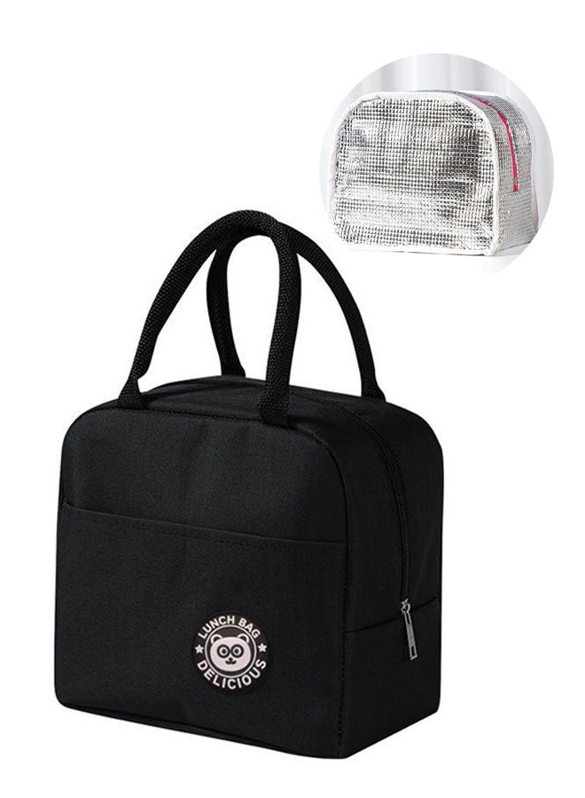 Insulated Lunch Bag Black, Lunch Tote Bag, Water Resistant Insulated Cooler Bag, Food Handbags Case, High Capacity  - Image 1
