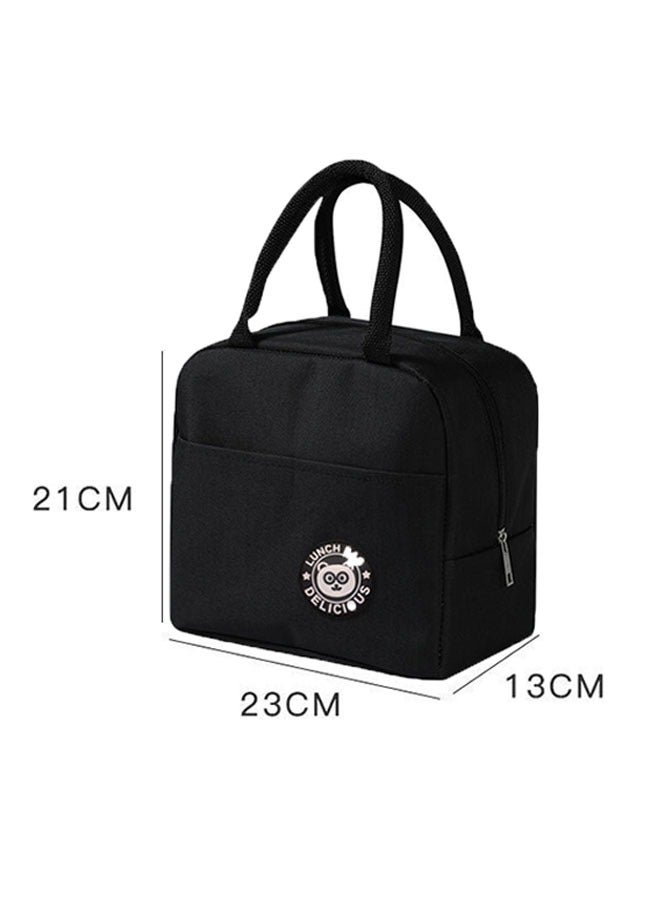 Insulated Lunch Bag Black, Lunch Tote Bag, Water Resistant Insulated Cooler Bag, Food Handbags Case, High Capacity  - Image 3