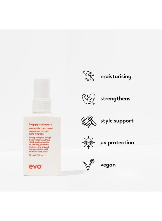 EVO Happy Campers Wearable Treatment - Daily Hair Treatment to Strengthen and Protect - Reduces Frizz and Provides UV Protection - Travel Size, 50ml / 1.7fl.oz - Image 2