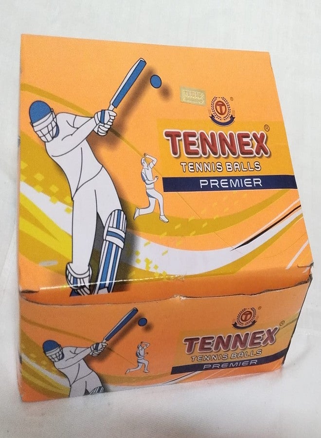 TENNEX Premier Soft Tennis Ball for Under Arm Cricket | Light | Standard Size for Tournament and Practice (6 Pcs, Yellow) - Image 1