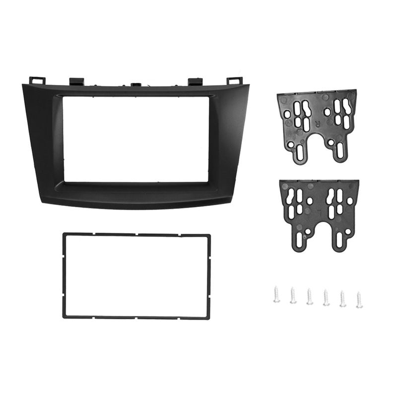 2Din Radio Fascia: Premium ABS Material, Seamless Fitment Car Stereo Trim - Stylish Design Radio Panel Replacement for Mazda 3/Axela/CX 2009-2013 Car Interior Upgrade - Image 1