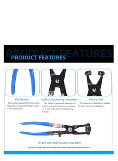 Y&D 9Pcs Blue Flexible Hose Clamp Pliers Set, Long Reach Spring Wire Clip Plier Hose Clamp Pliers Remover Kit for Removal and Installation, for Replacement of Fuel, Oil, Water Hose Repair  - Image 3