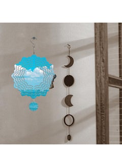 SAVITA 4pcs Sublimation Wind Spinner Blanks, 8inch 3D Aluminum Sublimation Blanks Spinners Metal Wind Spinners Hanging with Pendant for DIY Crafts Indoor Outdoor Garden Yard Decoration (White)  - Image 5
