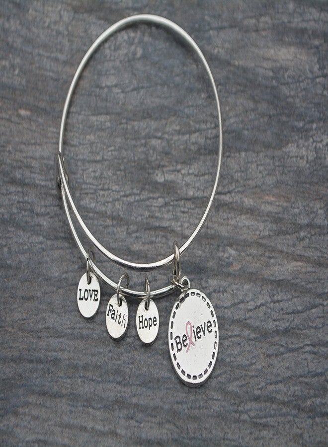 إنفينيتي كوليكشن سوار إنفينيتي كوليكشن للتوعية بسرطان الثدي، سوار الشريط الوردي، للتوعية بالسرطان، هدية للنساء، هدايا تحفيزية للنساء، الصديقة المقربة، الأخت، الأم - Image 2